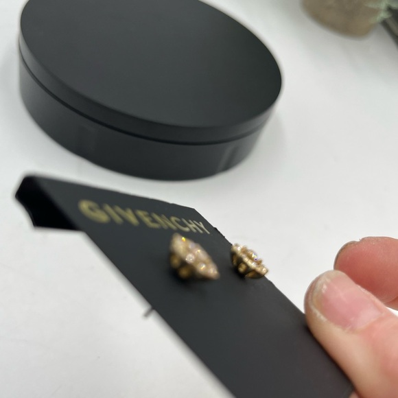 Givenchy Gold Tone Small Starburst Stud Earrings - Picture 8 of 10